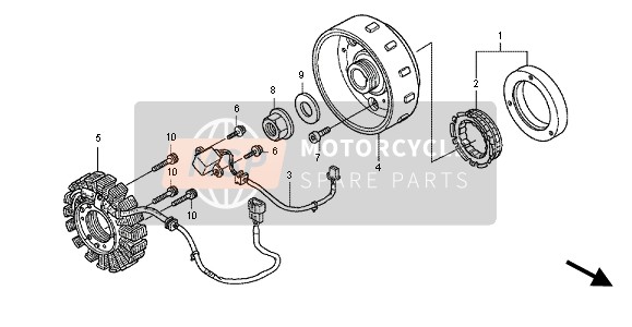 Honda SH125R 2012 Generador para un 2012 Honda SH125R